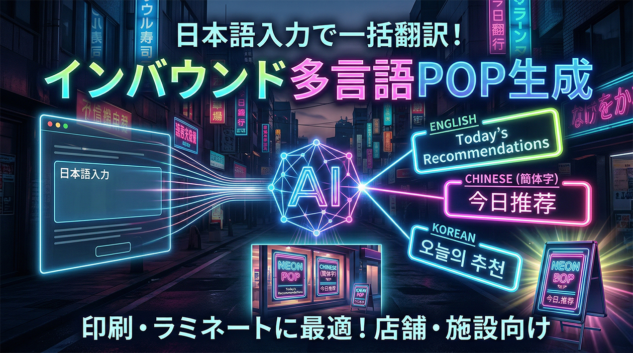 インバウンド多言語POP生成ツール